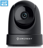 Amcrest 4MP UltraHD Indoor WiFi Camera, Security IP Camera with Pan/Tilt, Two-Way Audio, Night Vision, Remote Viewing,  IP4M-1051B (Black)