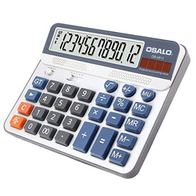 Pendancy 12 Digits Financial Accounting Extra Large LCD Display Large Keys Desktop Calculators (OS-6815)