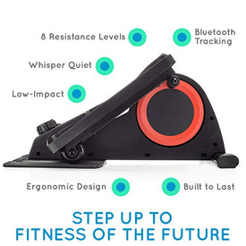 Cubii Pro Under Desk Elliptical, Bluetooth Enabled, Sync with Fitbit and HealthKit, Adjustable Resistance, Easy Assembly