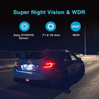VIOFO A129 Duo Dual Lens Dash Cam Full HD 1080P 140° Wide Angle Front and Rear Dashboard Camera w/GPS WiFi, Parking Mode, Supercapacitor, Low Light Vision G-Sensor