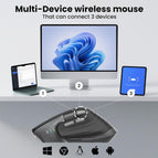 CITLLA Rechargeable Multi-Device Ergonomic Vertical Mouse