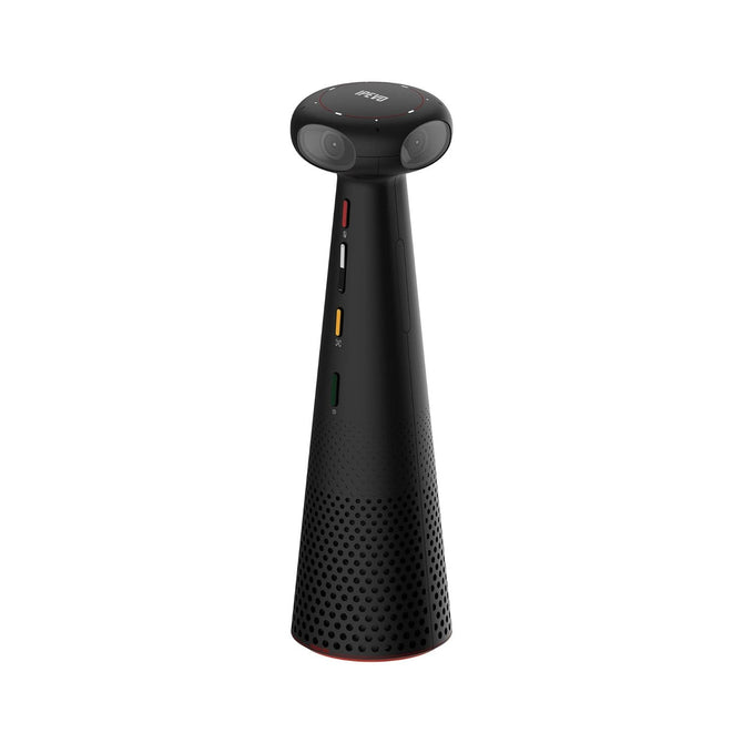 IPEVO Totem 360, Panoramic 360-Degree Conference Camera, USB-C Plug'n'Play, Multiple AI Mode, w/Speaker, Microphone & Noise Reduction, Human-Eye Experience by Four Lens Stitched Display, Zoom & Teams