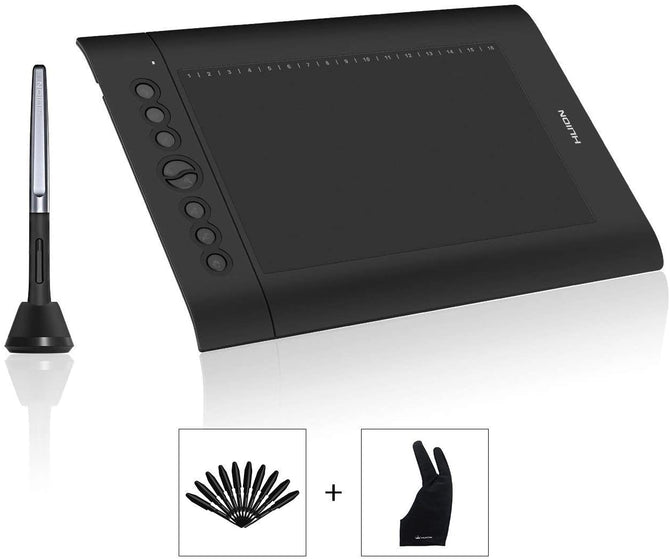 Huion H610PRO V2 Graphics Drawing Tablet with 8192 Battery-Free Stylus Tilt Function