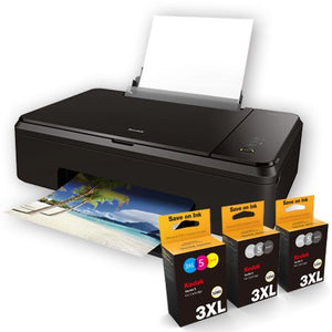 Kodak Verite Wireless Color Photo Inkjet Printer with Scanner & Copier and XL Ink Bundle (V65MEGA3ECO/37)