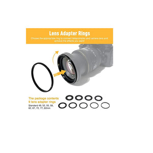 Desview-T2-Teleprompter for Smartphone Tablet DSLR Camera Portable Teleprompter Kit with Remote Control & Lens Adapter Rings Bundle with Lens Cleaning Cloth